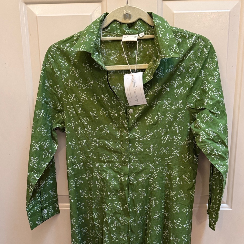 Julia Amory Green Floral Long Sleeve Dress - Picture 5 of 8
